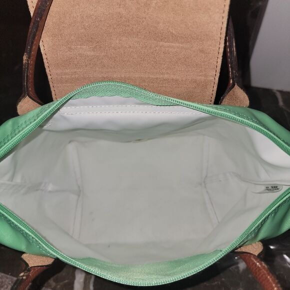 LONGCHAMP Li Pliage Classic Original S Bright Green Handle Foldable Tote Bag - Picture 10 of 16